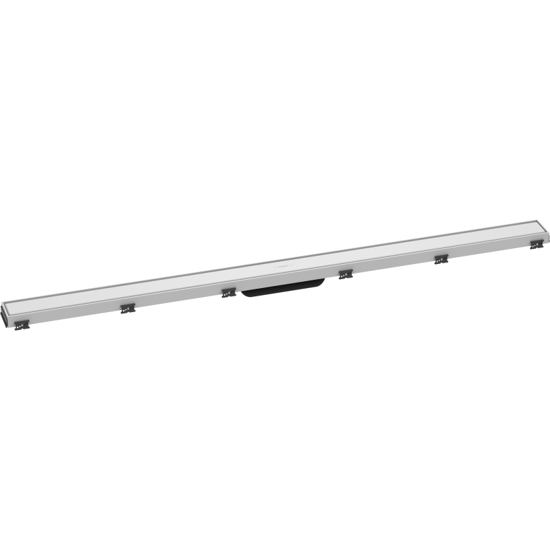 Caniveau de douche HANSGROHE linéaire 120 cm avec cadre réglable en hauteur blanc mat 56042700 | Batinea