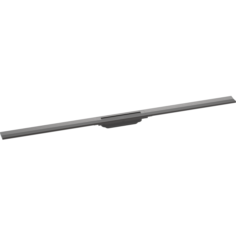 Caniveau de douche HANSGROHE linéaire 120 cm découpable pour montage libre noir chromé brossé 56047340 | Batinea