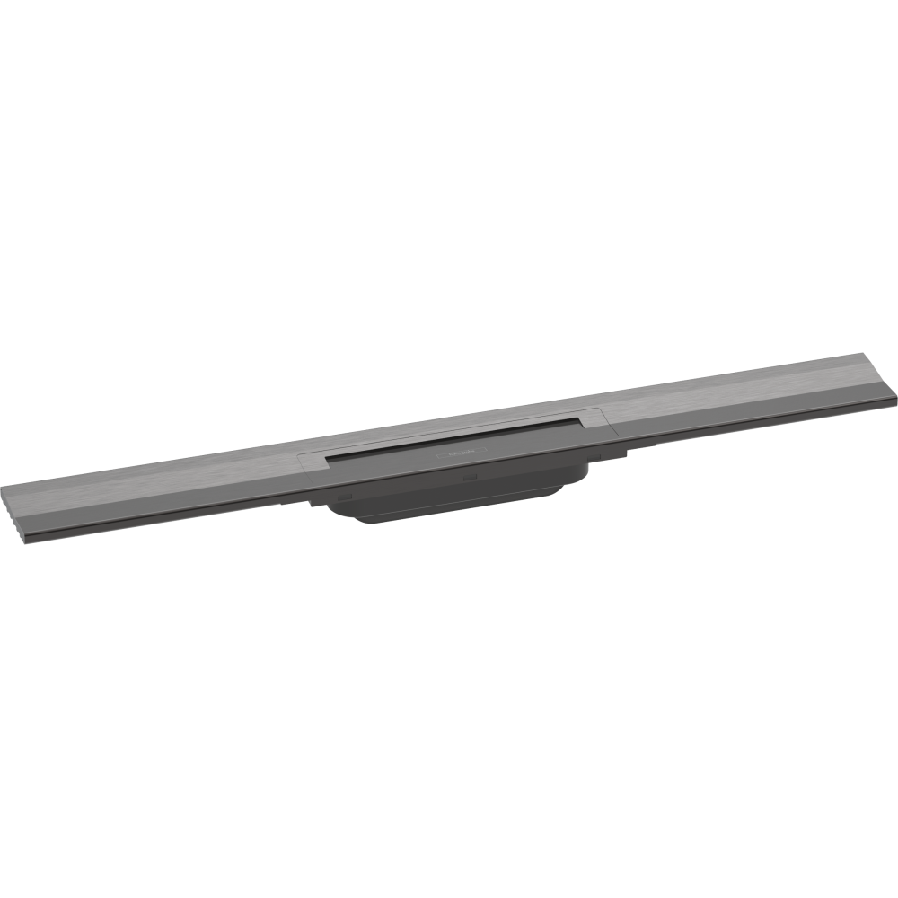 Caniveau de douche HANSGROHE linéaire 70 cm à découper pour montage mural noir chromé brossé 56050340 | Batinea