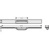 Caniveau de douche HANSGROHE linéaire 80 cm à découper pour montage mural aspect doré poli 56051990 | Batinea