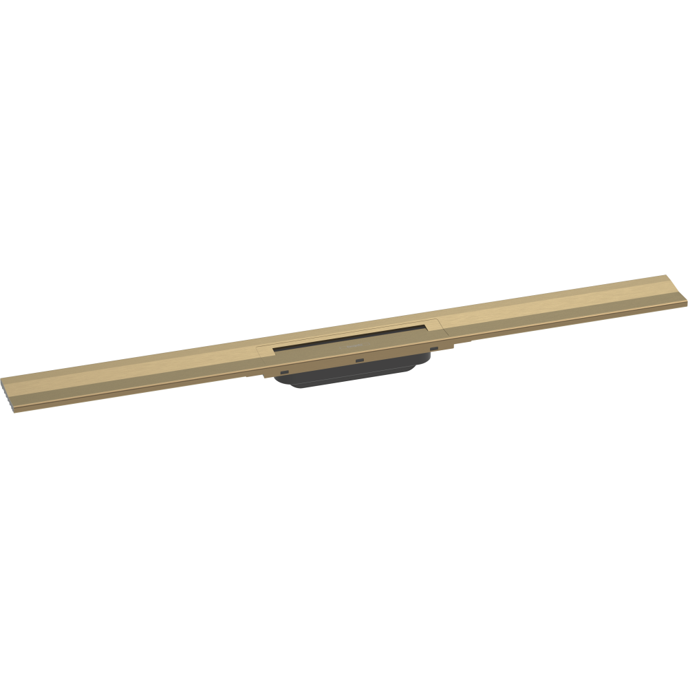 Caniveau de douche HANSGROHE linéaire 90 cm à découper pour montage mural bronze brossé 56052140 | Batinea