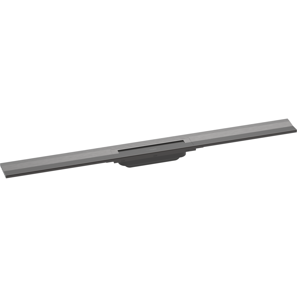 Caniveau de douche HANSGROHE linéaire 90 cm à découper pour montage mural noir chromé brossé 56052340 | Batinea