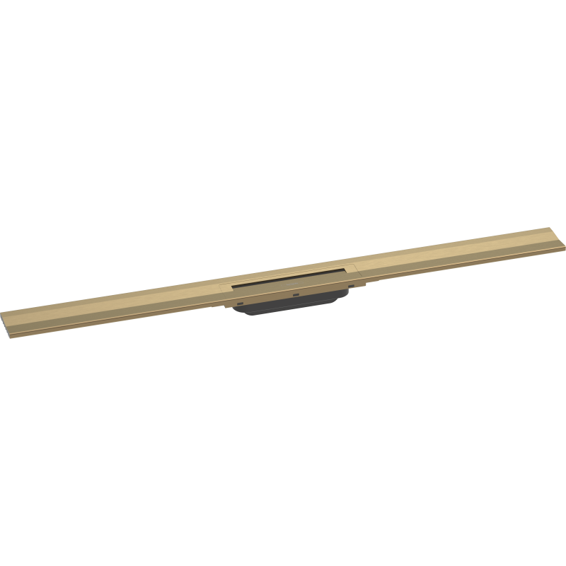 Caniveau de douche HANSGROHE linéaire 100 cm à découper pour montage mural bronze brossé 56053140 | Batinea