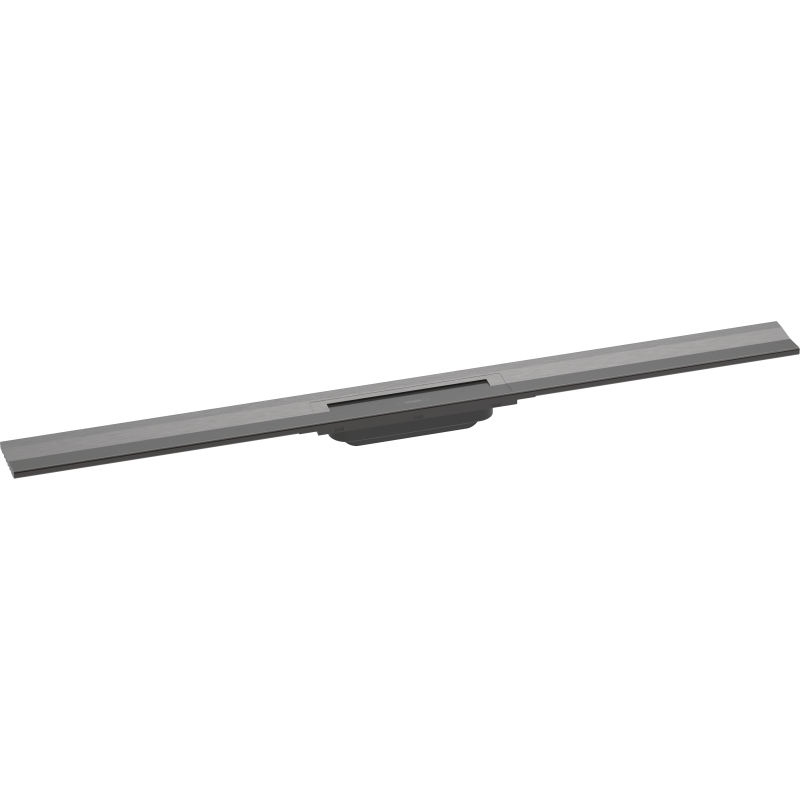 Caniveau de douche HANSGROHE linéaire 100 cm à découper pour montage mural noir chromé brossé 56053340 | Batinea
