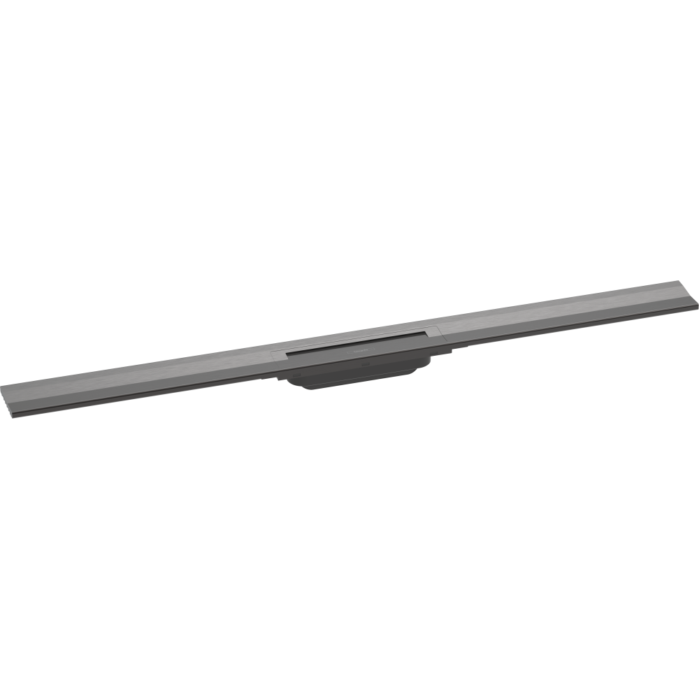 Caniveau de douche HANSGROHE linéaire 100 cm à découper pour montage mural noir chromé brossé 56053340 | Batinea
