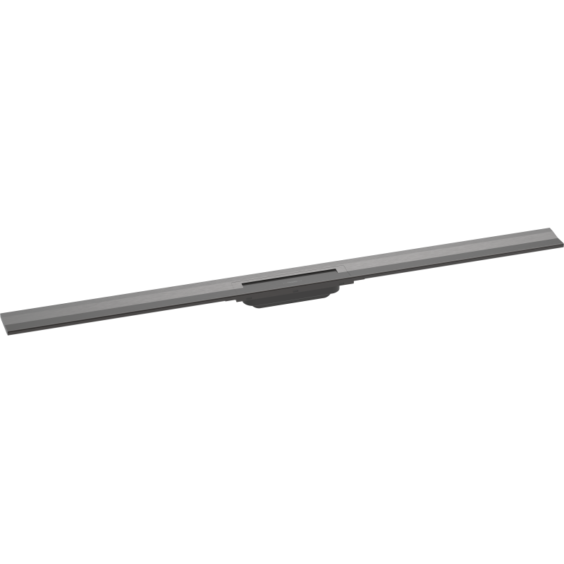 Caniveau de douche HANSGROHE linéaire 120 cm à découper pour montage mural noir chromé brossé 56054340 | Batinea