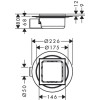 Siphon de douche 15 x 15 cm acier inox 56055800 | Batinea