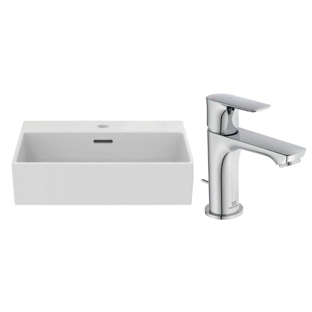 Pack Vasque 50x40 Ideal Standard Extra+ Mitigeur Connect air chrome