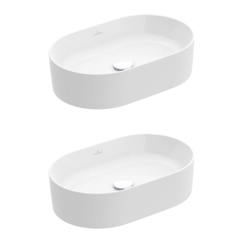 Lot de deux vasques à poser ovale VILLEROY ET BOCH Collaro | Batinea