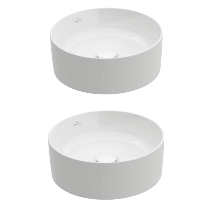 Lot de deux vasques à poser rondes VILLEROY ET BOCH Collaro