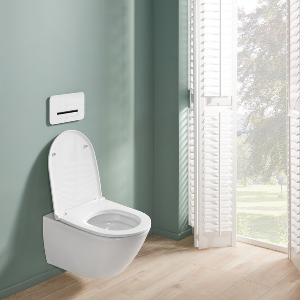 WC suspendu VILLEROY ET BOCH Universo avec abattant | Batinea