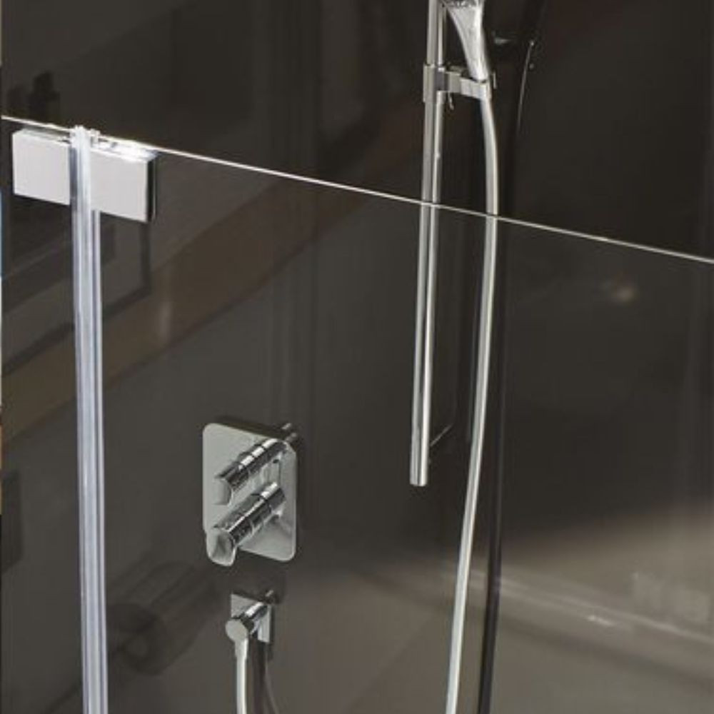 Baignoire Capsule Jacob Delafon 120x80 Blanc avec vidage + Pare bain-douche d’angle 120 x 80 cm,  