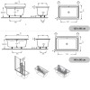 Baignoire Capsule Jacob Delafon 120x80 Blanc avec vidage + Pare bain-douche d’angle   Jacob Delafon