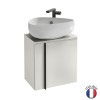 Ensemble meuble et lave-mains Jacob Delafon Nouvelle Vague 1 porte ouverture à gauche Blanc 