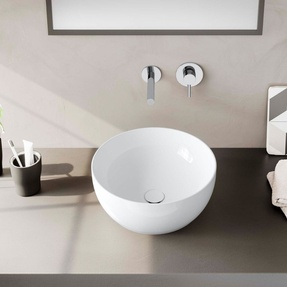 Vasque a poser ronde Vitra Outline - blanc brillant + Vasque a poser ronde  