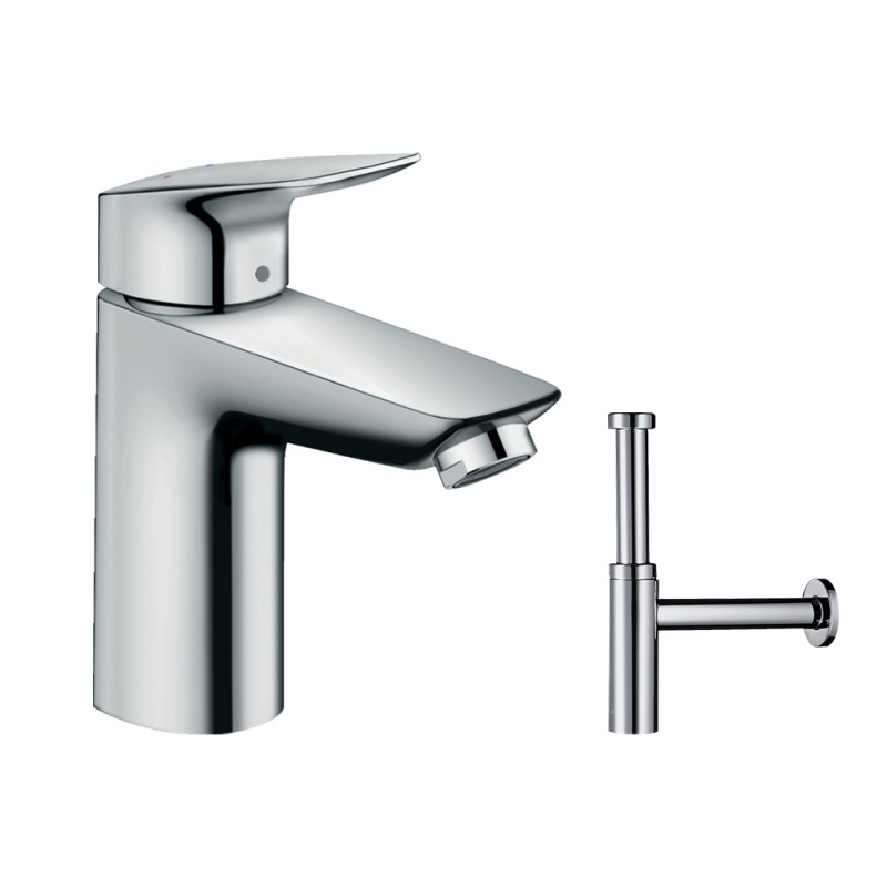 Mitigeur lavabo HANSGROHE Logis 100 + siphon FlowStar S