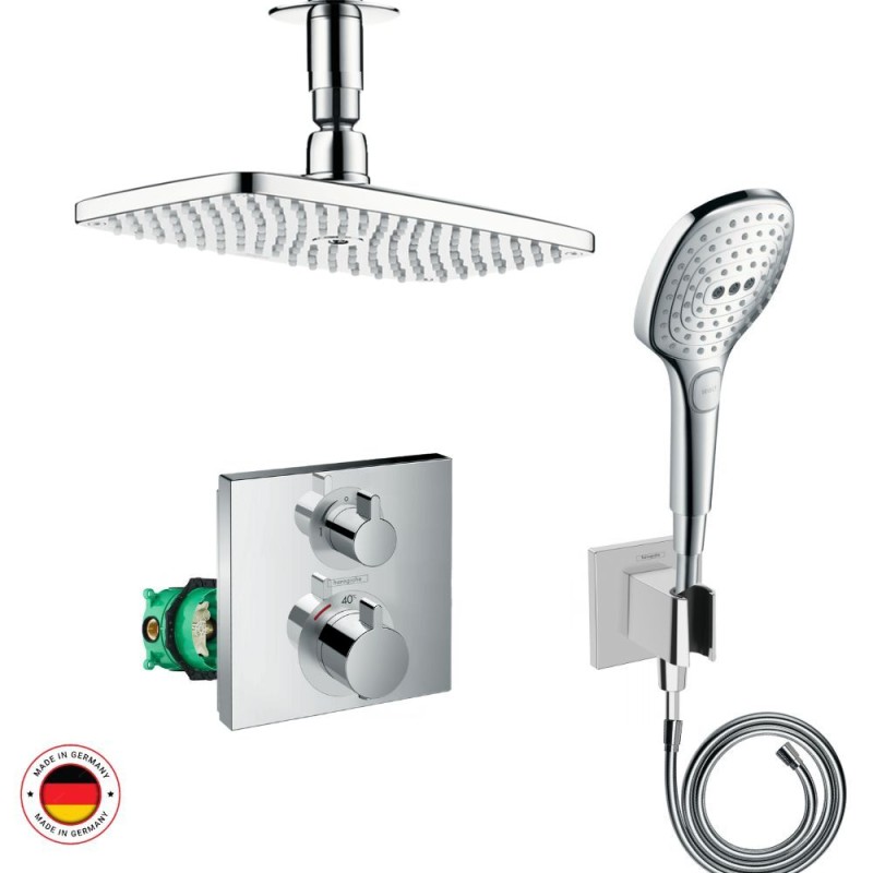 Mitigeur douche encastrable thermostatique HANSGROHE + Douche de tête Raindance E 240
