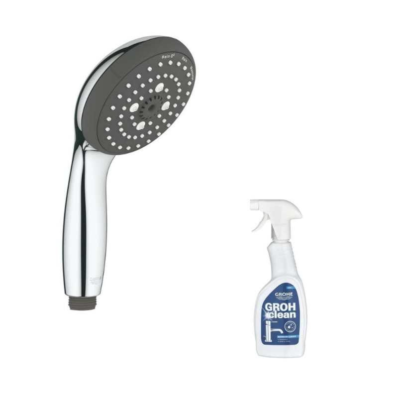 Douchette 3 jets GROHE Vitalio Start 100 chromé + nettoyant Grohclean