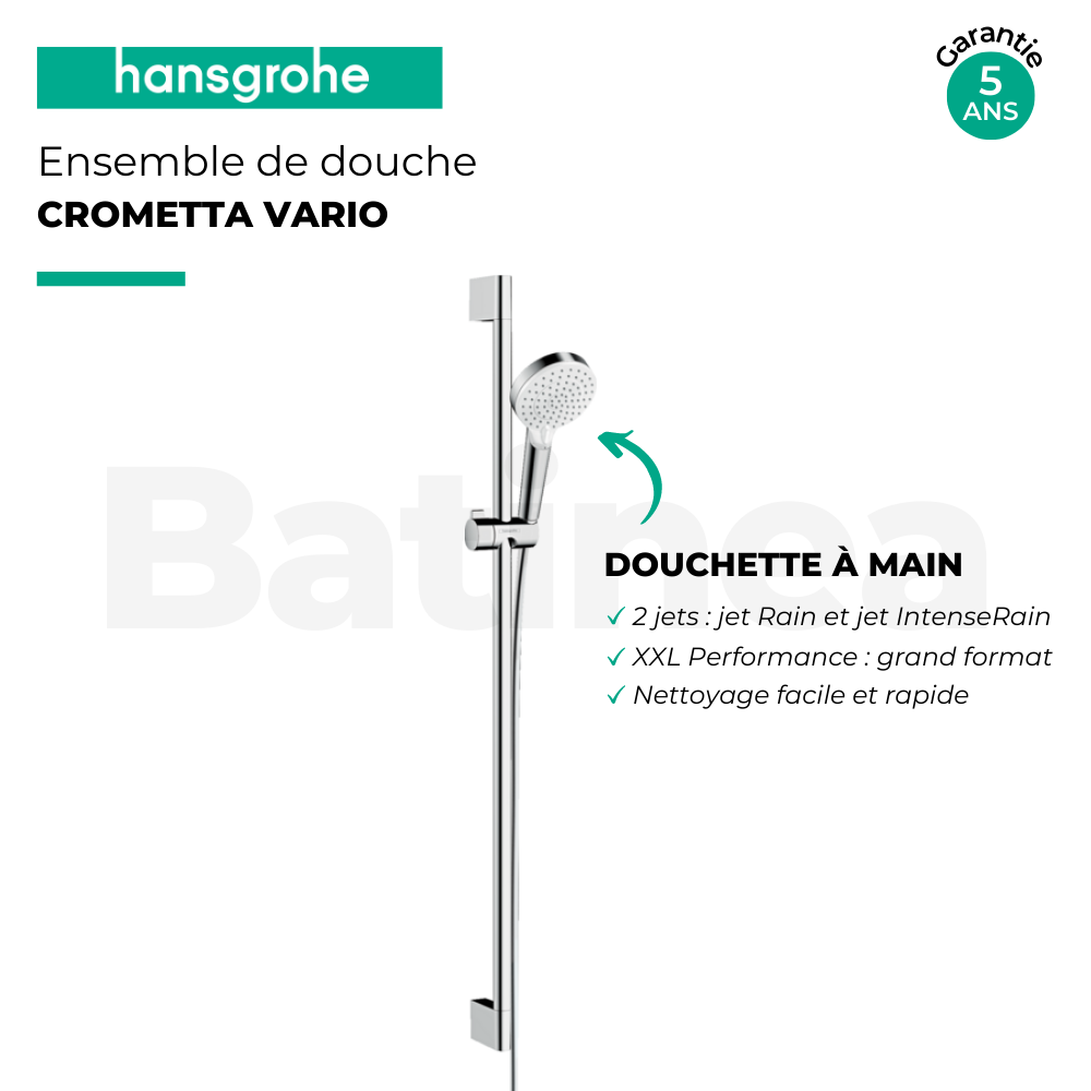 Ensemble de douche HANSGROHE Crometta Vario points forts