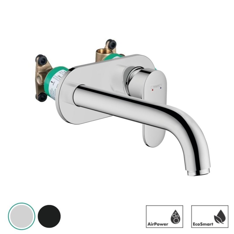 Mitigeur mural lavabo HANSGROHE, Vernis Blend, chromé + Corps encastré