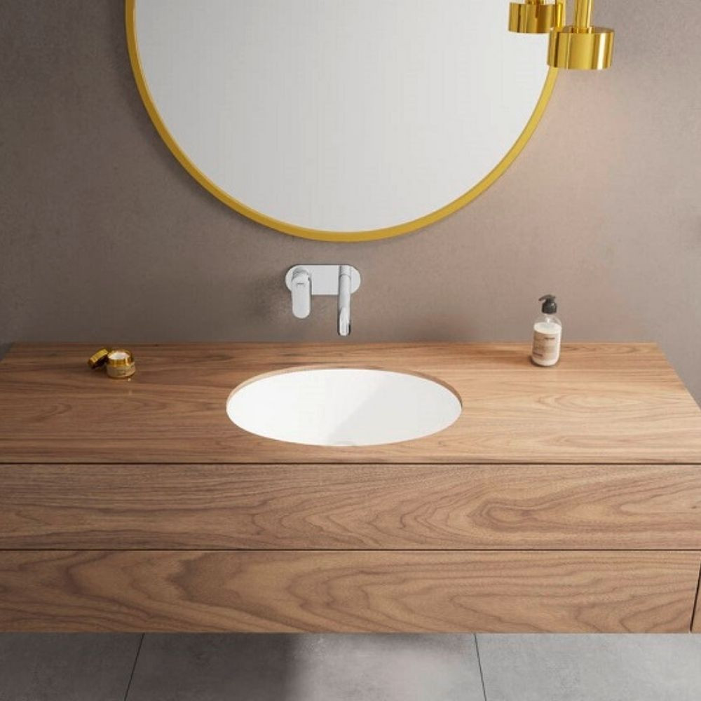 Mitigeur de lavabo encastré mural, bec 207 mm 