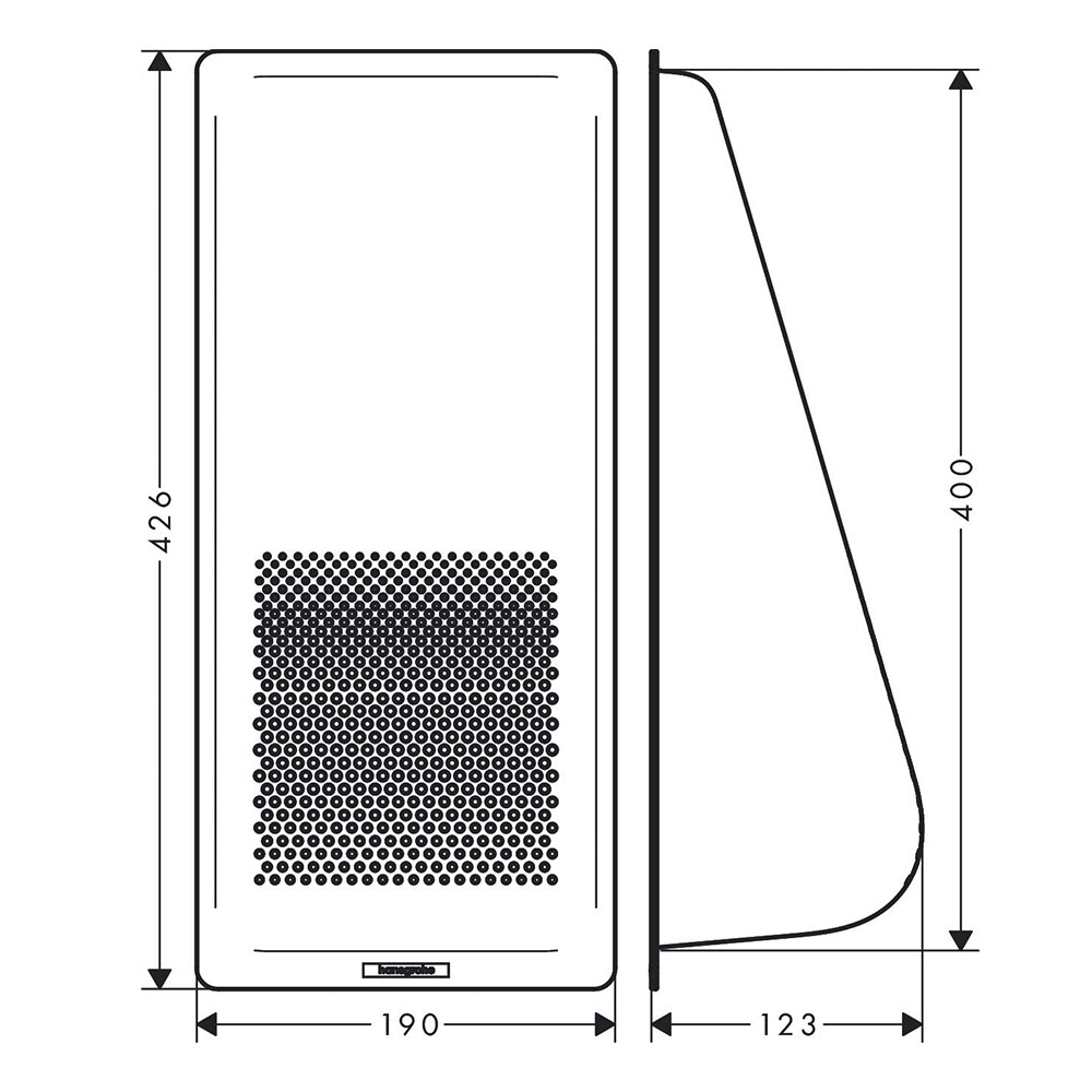 Passoire pour évier HANSGROHE noir mat dimensions
