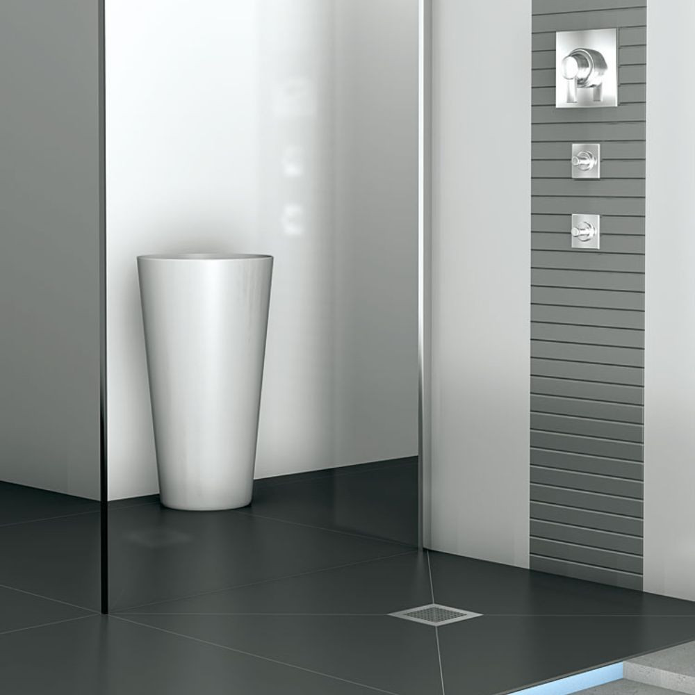 Receveur a carreler 160 x 100 cm Wedi Fundo Plano - écoulement  