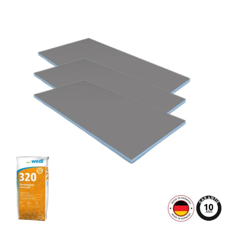 Lot de 3 panneaux de construction WEDI  