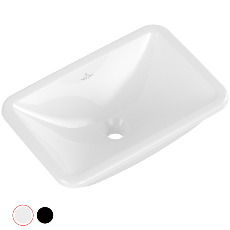 Vasque rectangle à encastrer par-dessous VILLEROY ET BOCH Loop & Friends TitanCeram