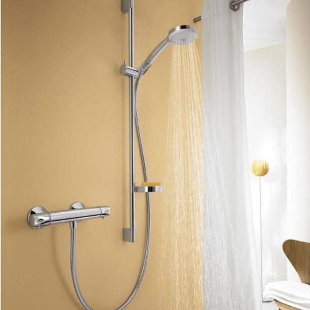 Ensemble douche HANSGROHE Croma + mitigeur thermostatique Vario | Economie  