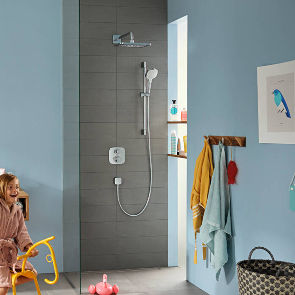 Façade mitigeur thermostatique encastré HANSGROHE Ecostat E chromé