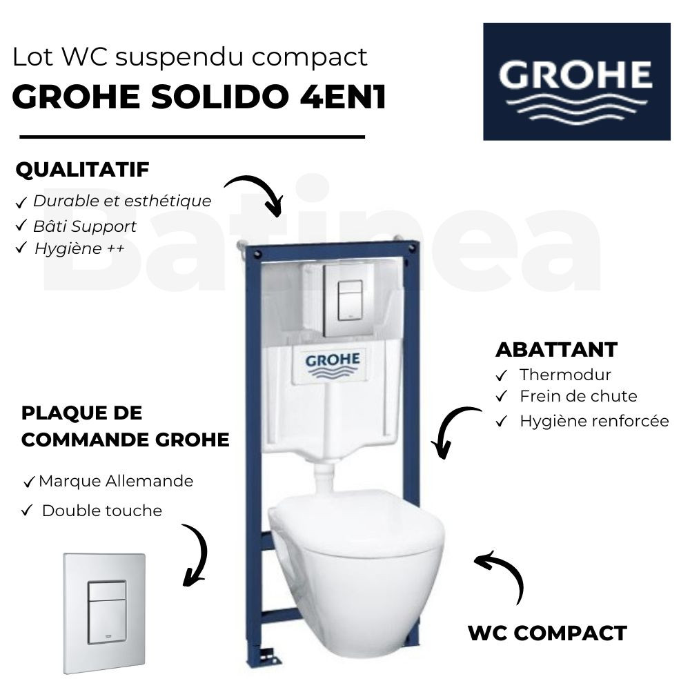 Pack WC suspendu compact S