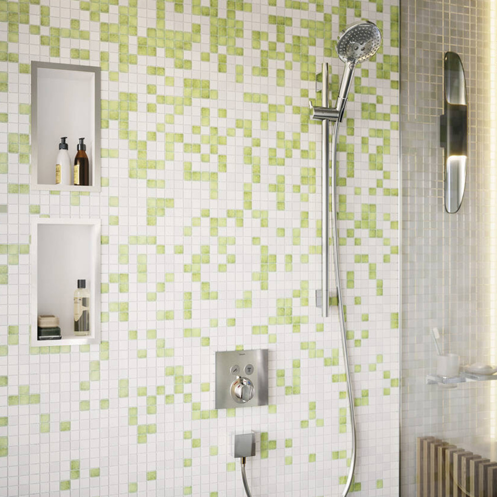 Façade HANSGROHE ShowerSelect avec 2 fonctions chromé et corps encastré iBox