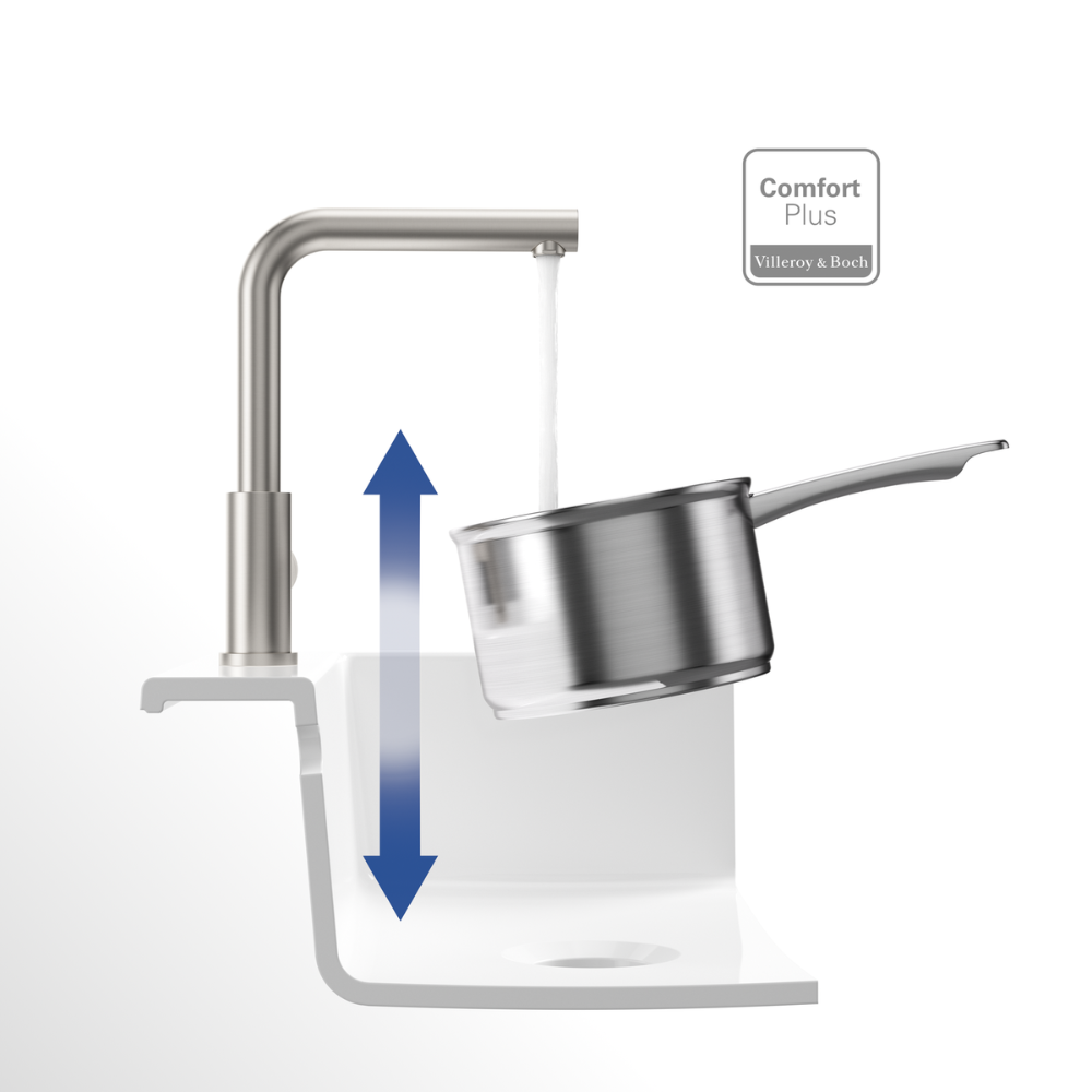 Robinet cuisine VILLEROY ET BOCH Modern Steel | Batinea