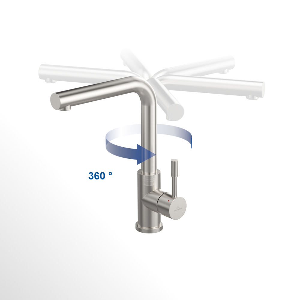 Robinet cuisine VILLEROY ET BOCH Modern Steel | Batinea