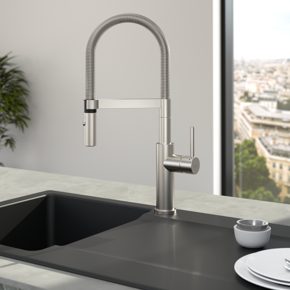 Robinet cuisine VILLEROY ET BOCH Steel expert 2.0 | Batinea