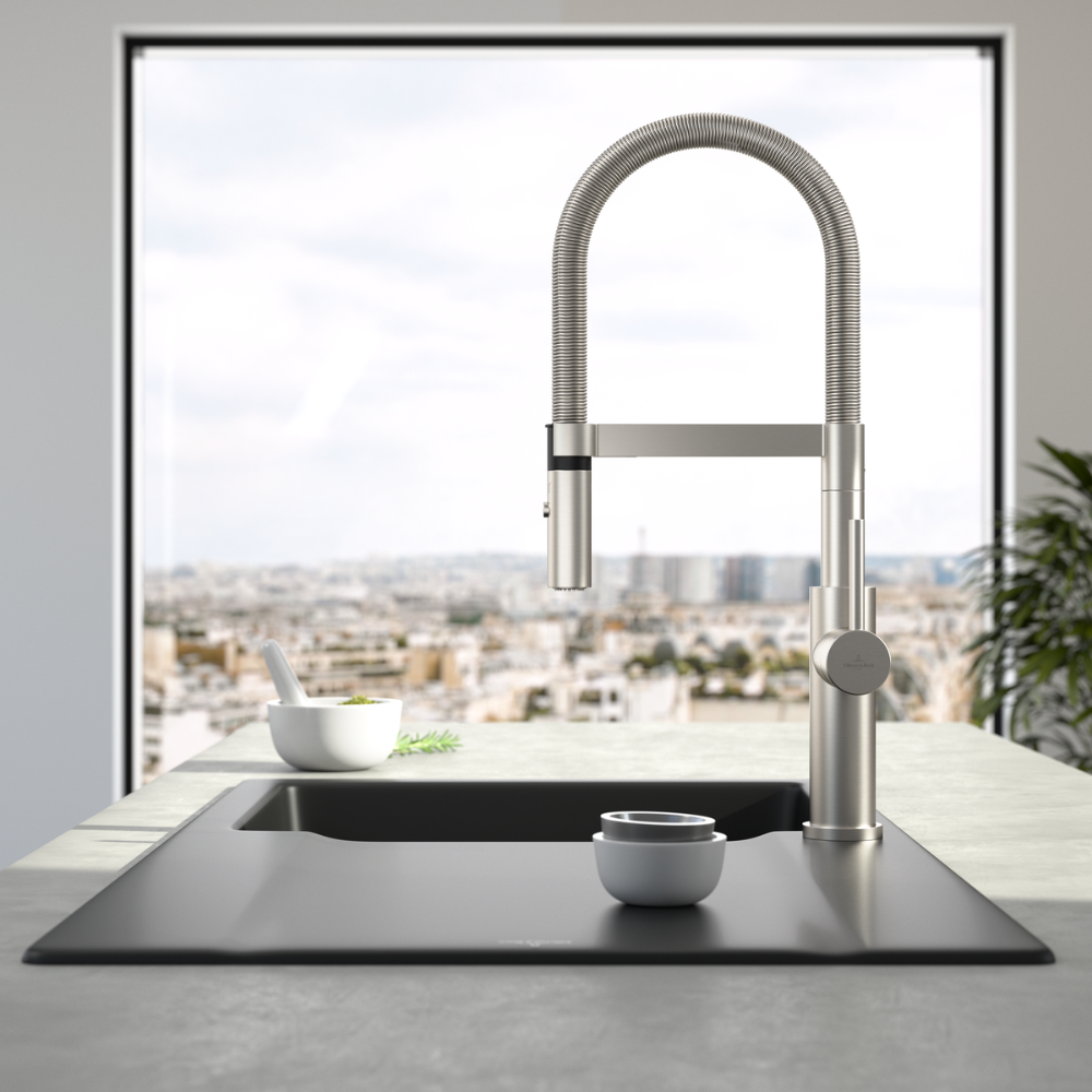 Robinet cuisine VILLEROY ET BOCH Steel expert 2.0 | Batinea