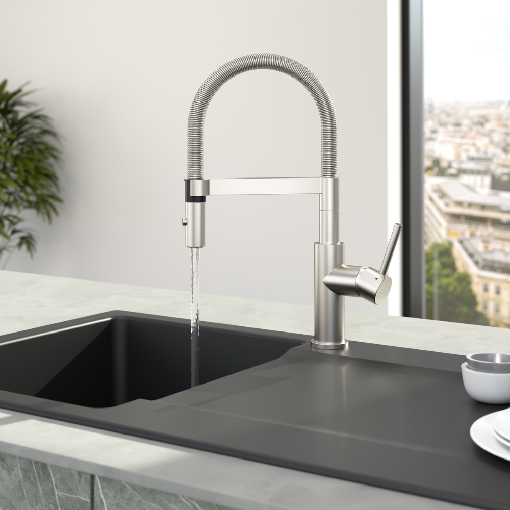 Robinet cuisine VILLEROY ET BOCH Steel expert compact | Batinea