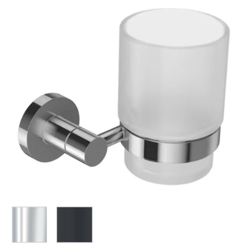 Porte-gobelet + verre JACOB DELAFON - Collection Eo Classique | Forme circulaire