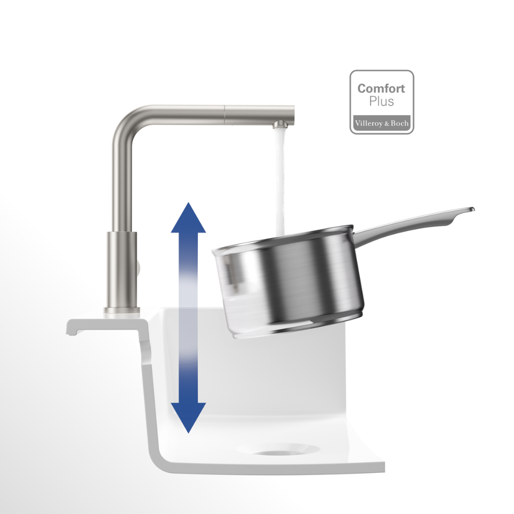 Robinet cuisine VILLEROY ET BOCH Steel Shower | Batinea