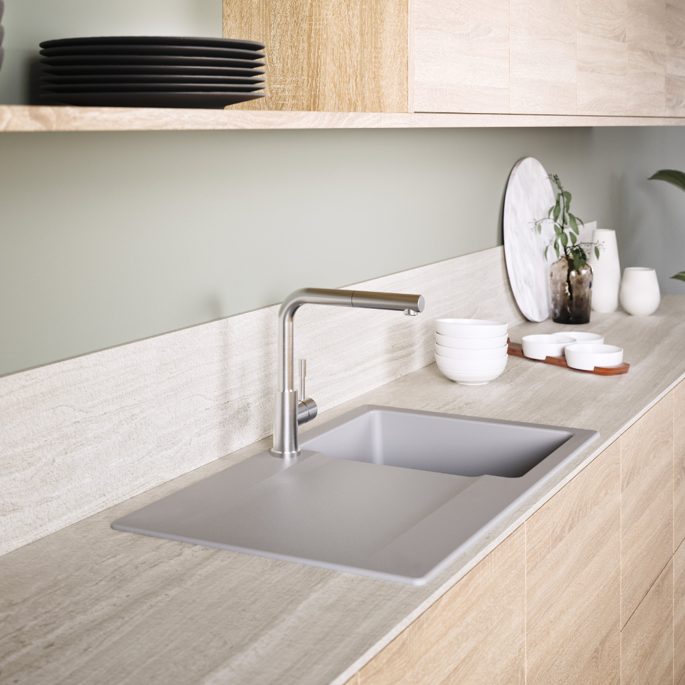 Robinet cuisine VILLEROY ET BOCH Steel Shower | Batinea