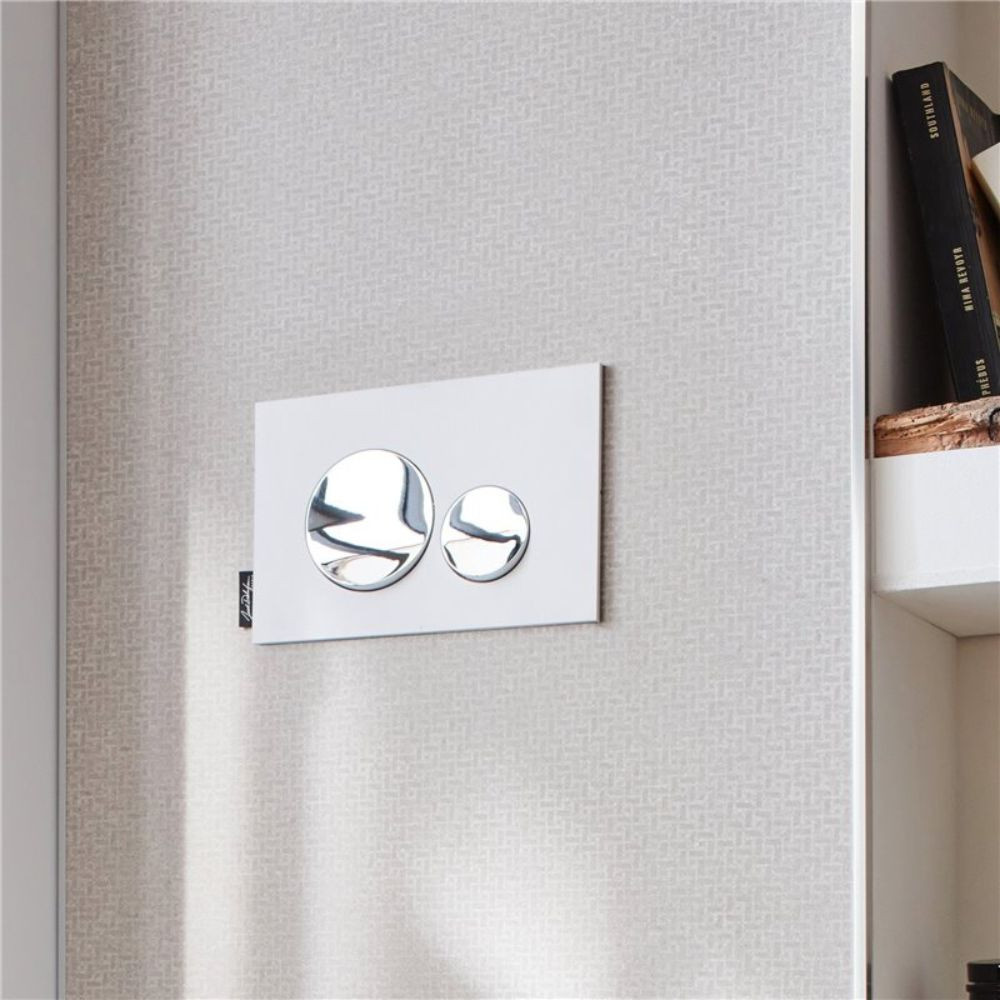 Plaque de commande JACOB DELAFON, double touches rondes | Batinea