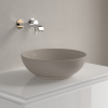 Vasque ronde à poser VILLEROY ET BOCH Loop and Friends non meulé Almond CeramicPlus 38 x 38 4A4501AM | Batinea