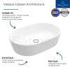 Vasque ovale à poser VILLEROY ET BOCH Architectura | Batinea