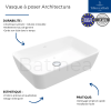 Vasque rectangle à poser VILLEROY ET BOCH Architectura | Batinea