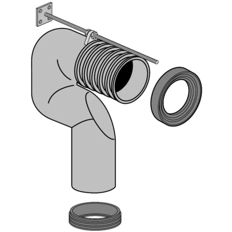 Coude Vario pour sortie verticale 190-285 mm