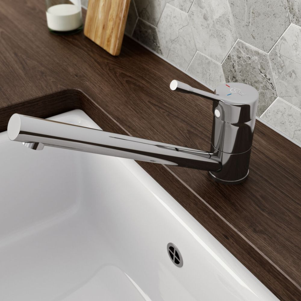 Robinet cuisine IDEAL STANDARD bec bas Ceralook chrome | Batinea