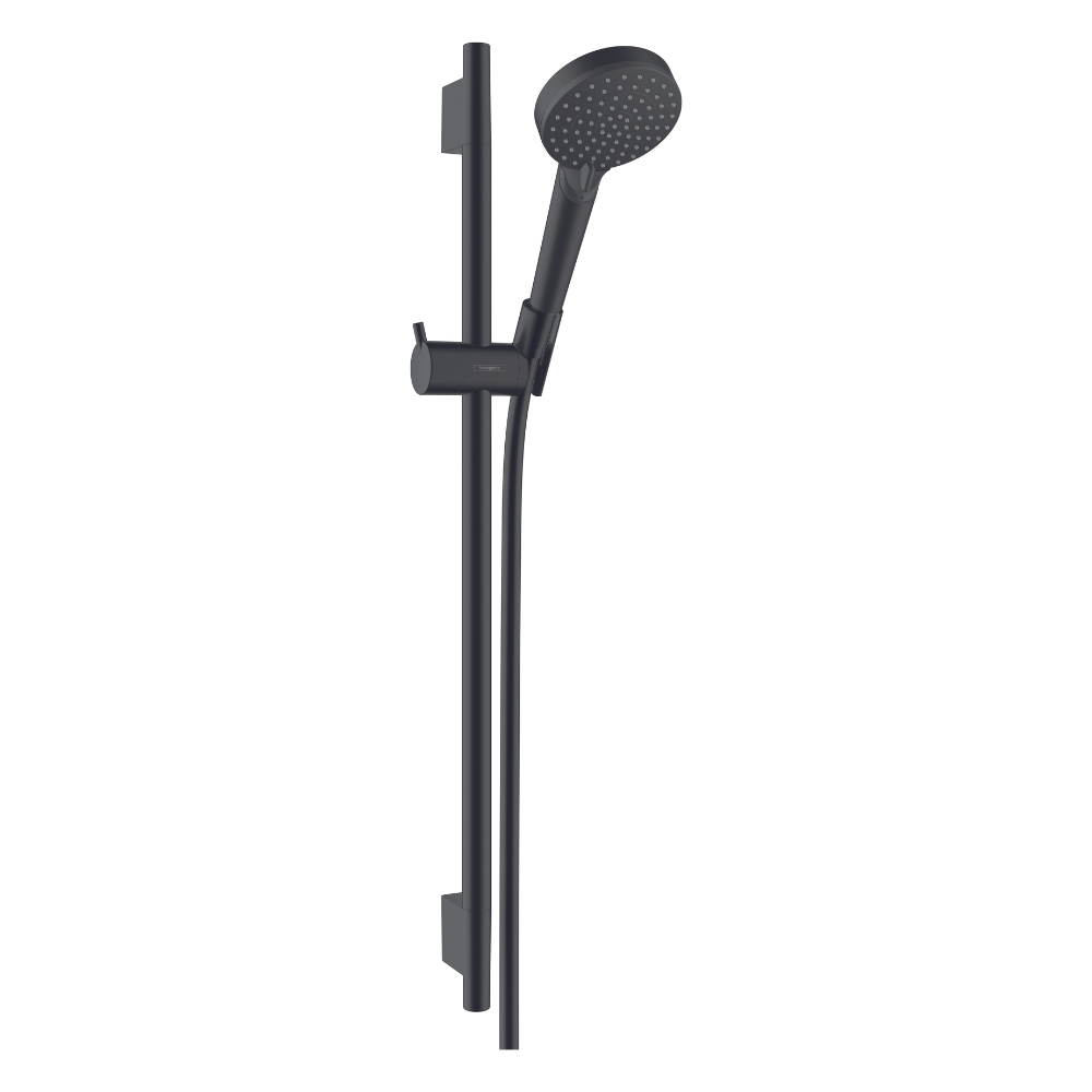 Set de douche 2jet EcoSmart 9 l/min avec barre Unica 65 cm noir mat