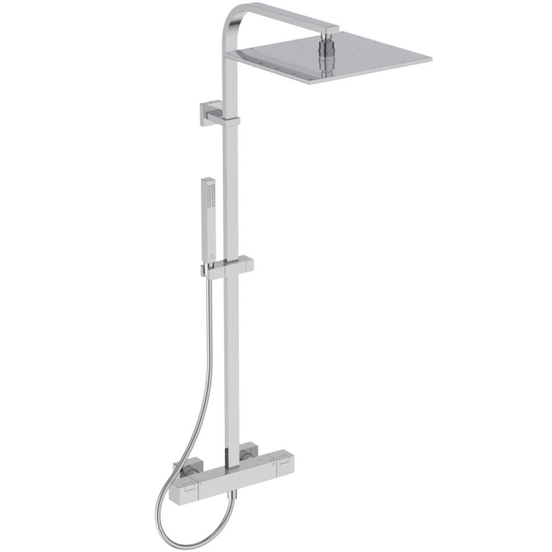 Colonne douche thermostatique IDEAL STANDARD carré anticalcaire, avec limiteur de débit Ceratherm C100  | Batinea