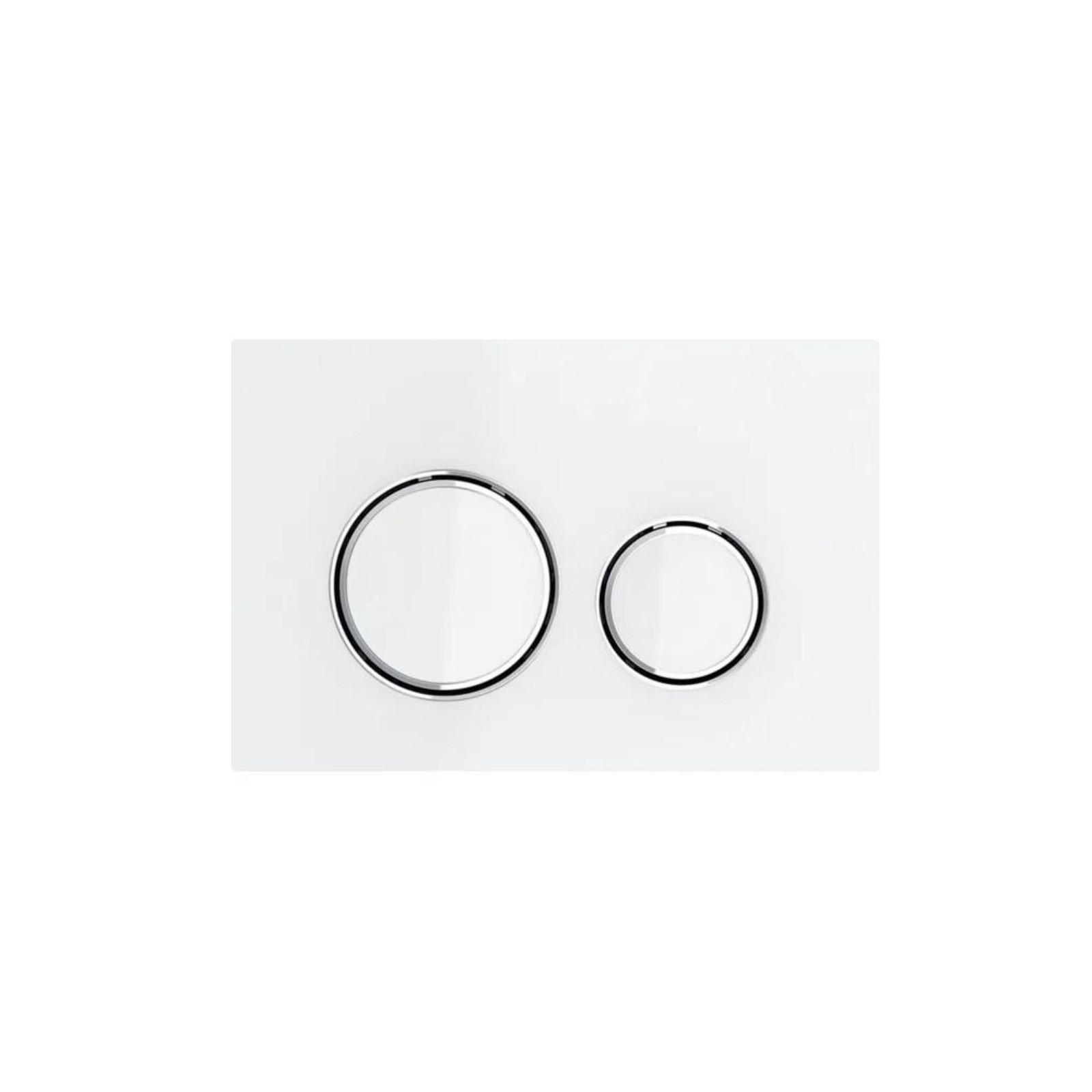 Plaque De Commande WC Blanc Mat Wunderbad – Double Chasse Compatible Geberit Duofix Sigma/Delta/Basic